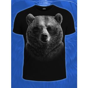 14-141 Футболка  Медведь в очках