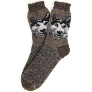 7873 Носки мужские «Хаски с ромбами»