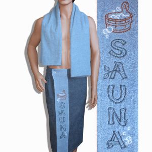 НСММ-90 Набор д/сауны муж.(килт, полотенце)