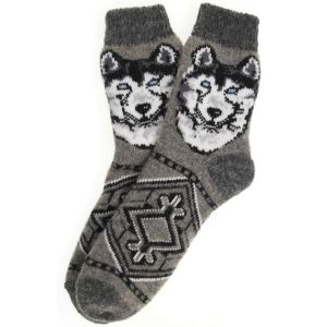 7888 Носки мужские «Хаски и узор»