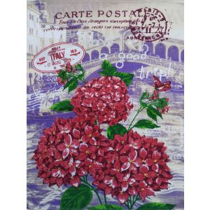 Полотенце вафельное 46х60 Городские цветы