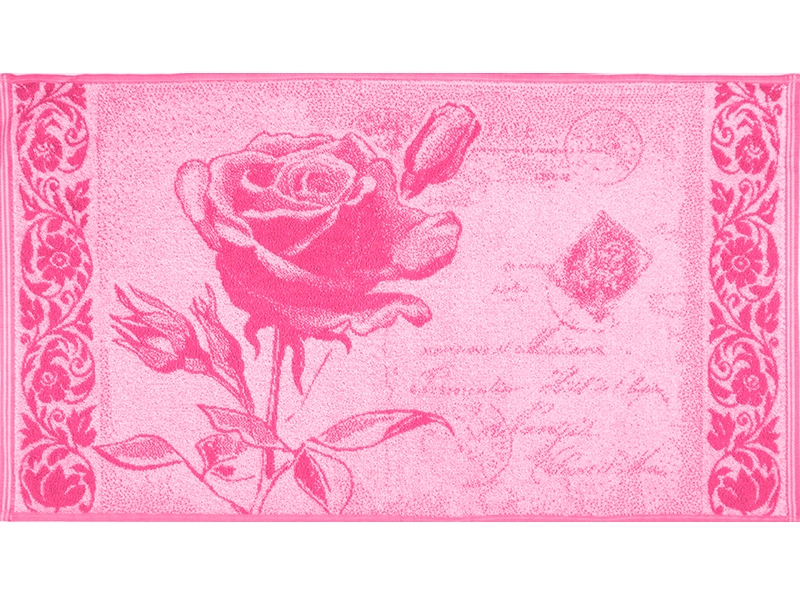 Полотенце махр.67*150 Роза на конверте
