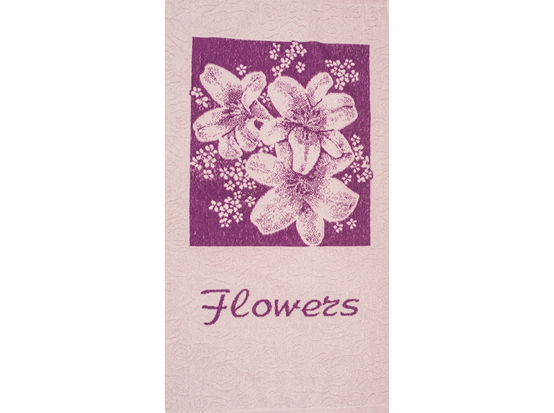 Полотенце махр.67*150 Flowers  Лилии