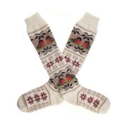 9731 Гольфы жен. «Два снегиря и орнамент»