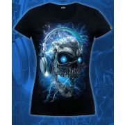 35-1820 Футболка   Электрический череп