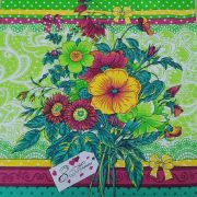 арт.024 Полотенце вафельное 46х60 Анютины глазки