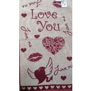 Полотенце махр.47*90 Валентинка