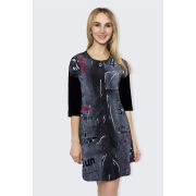 Х 105 Халат жен NEWSPAPER велюр