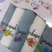 НМФ-806 Набор полот. микроф (7 шт. 33*60)  Мраморные цветы