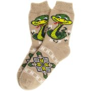 7647 Носки женские «Змея и цветы»