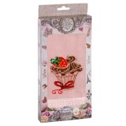 ОВ-803 Полотенце лен  42*42 см  Пирожное